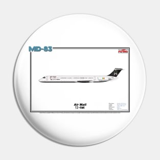 McDonnell Douglas MD-83 - Air Mali (Art Print) Pin