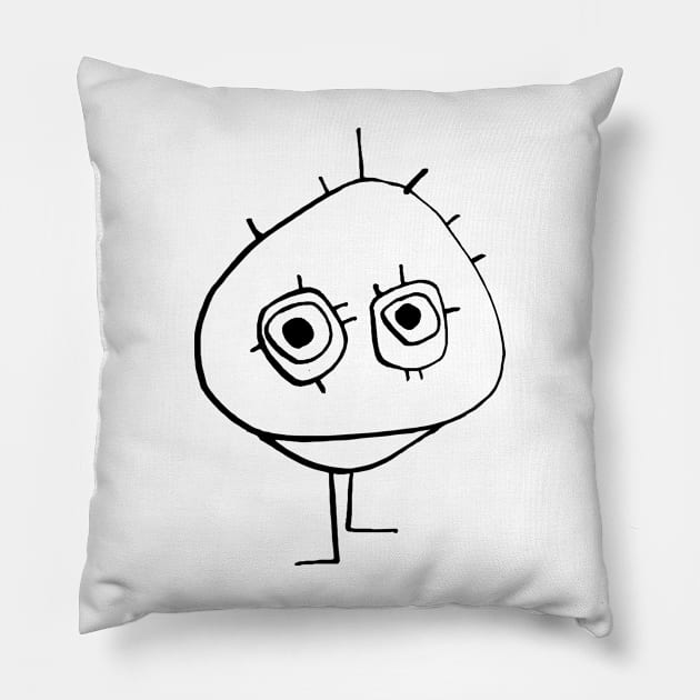 Big Head Thingy Pillow by OssiesArt