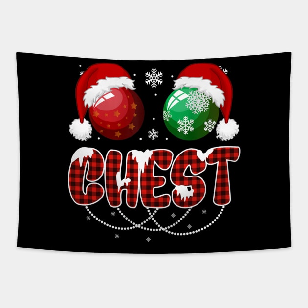 Funny Chest Nuts Couples Christmas Chestnuts Tapestry by fenektuserslda