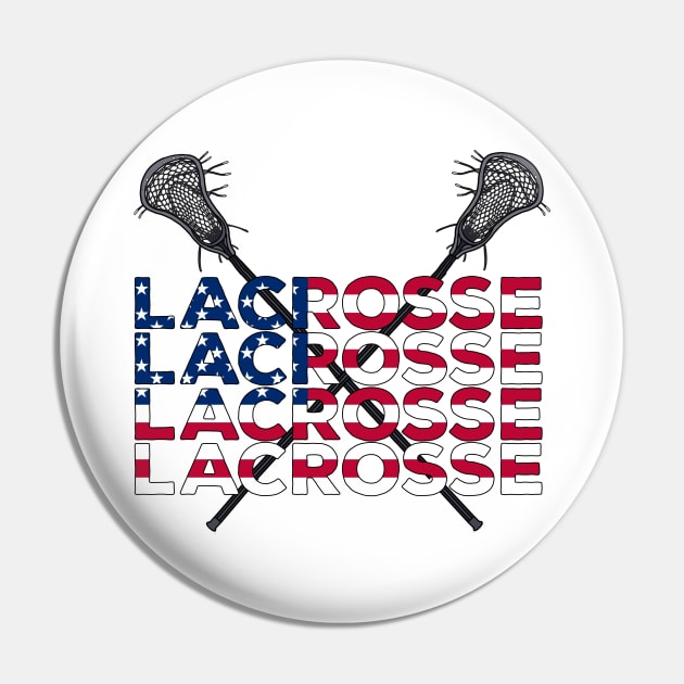 USA Lacrosse Pin by DiegoCarvalho