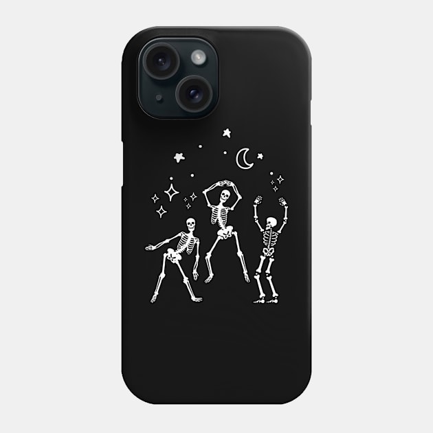 dancing skeleton Phone Case by M.Y