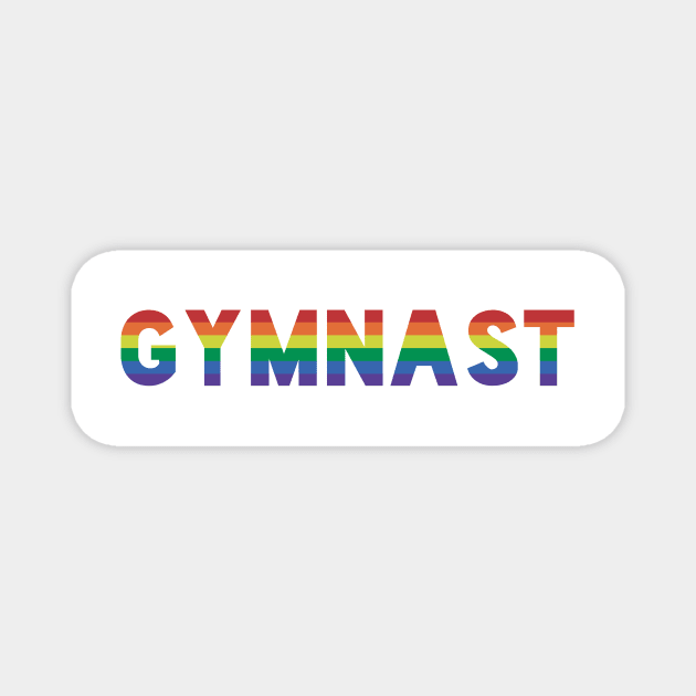 GYMNAST GAY PRIDE Magnet by QCult