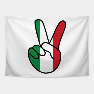 Italy Flag V Sign Tapestry