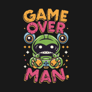 Game Over Man in Alien Invasion Style T-Shirt