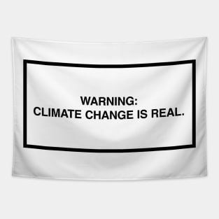 Warning: Climate change is real. Tapestry