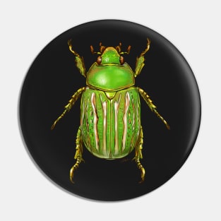 Green Jewel Beetle Pin