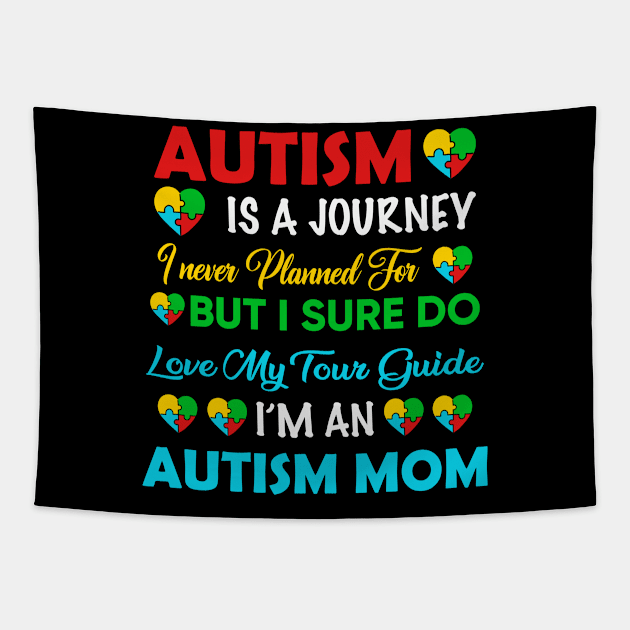 Autism Mom Autism Awareness Gift for Birthday, Mother's Day, Thanksgiving, Christmas Tapestry by skstring