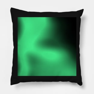 black to green gradient Pillow