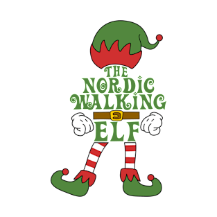 The Nordic Walking Elf Christmas Family Matching Outfits Group Attire T-Shirt