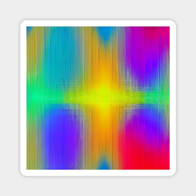 Rainbow Color Lines Magnet by SmartPufferFish