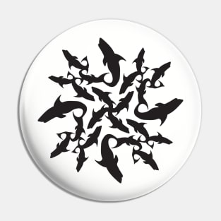 shark circle Pin