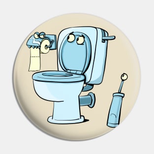 toilet bowl and toilet paper holder Pin