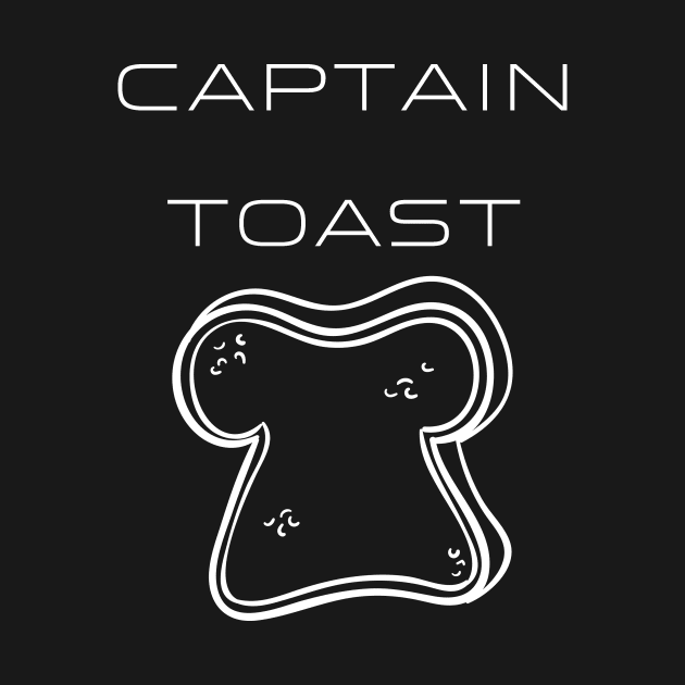 Captain Toast Typography White Design by Stylomart