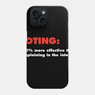 voting 100% more effective than complaining in the internet Phone Case