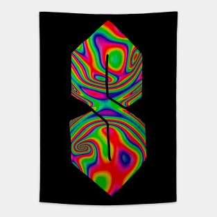 90's "S" Tie Dye - y2k 2000's colorful trippy psychedelic amazing incredible design Tapestry