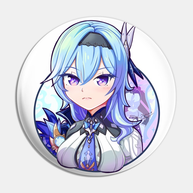 Anime fanart Genshin Impact Eula portrait Pin by KawaiiDreamyPixie