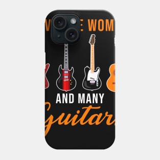 Love One Woman Many Guitars Guitarist Me Phone Case