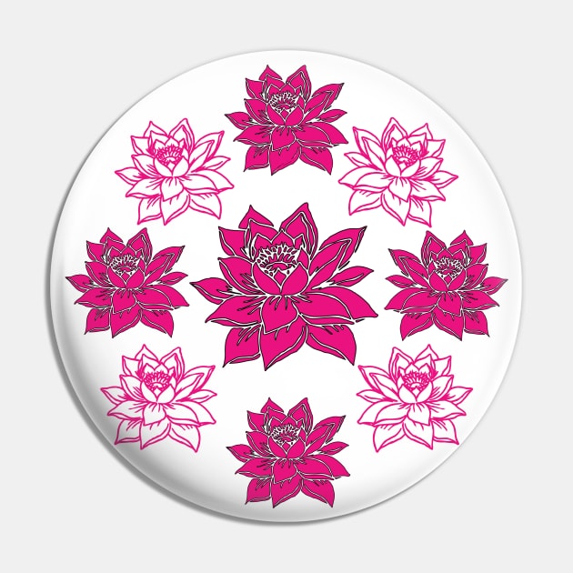 Pink Lotus Pin by Nuletto