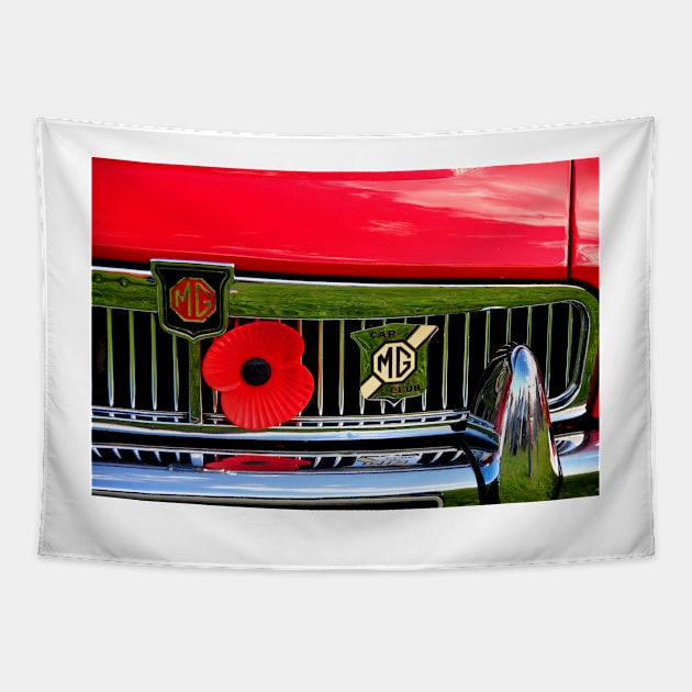 MG Sports Motor Car Tapestry by AndyEvansPhotos