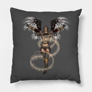 Wonderful fantasy women with armor Pillow