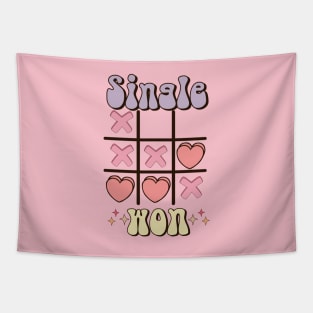 Single Won Games Love Sucks Anti Valentines Day Tapestry