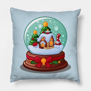 Christmas Snow Globe Pillow