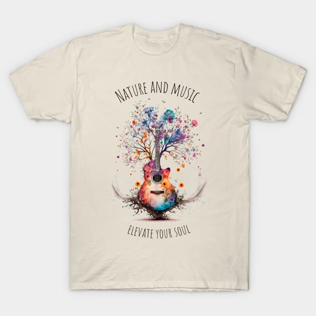 Acoustic Guitar Tree Of Life T-Shirt Nature Guitarist Gift Acoustic Guitar Tree Of Life T-Shirt Nature Guitarist Gift