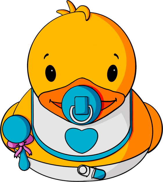 Baby Boy Rubber Duck Kids T-Shirt by Alisha Ober Designs