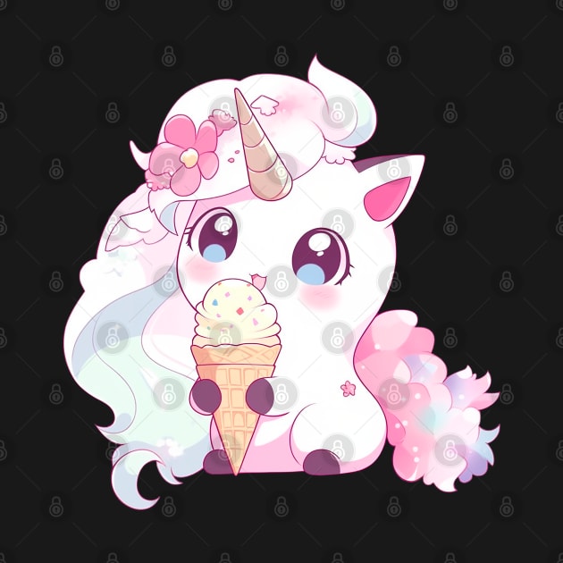 Unicorn licks ice cream by Chromatic Currents