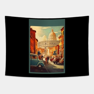 Vintage Travel Poster of the Italy Tapestry