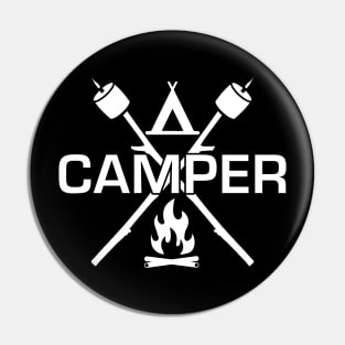 Camper Happy Camper Camping Icon Art Pin