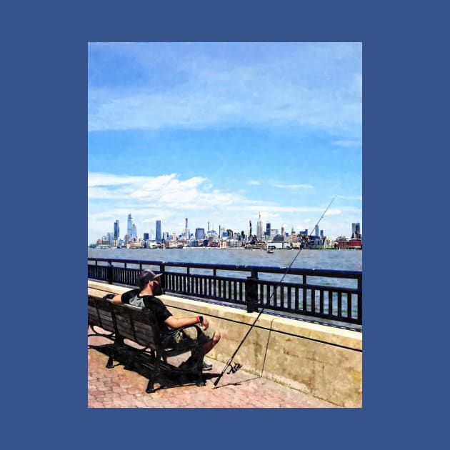 Liberty State Park - Man Fishing by SusanSavad