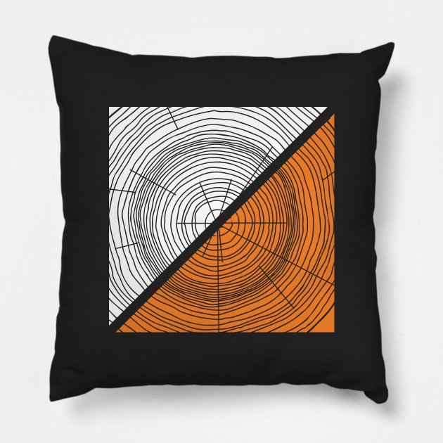 Orienteering Sport Tree Ring Orienteerer Hiking Pillow by PodDesignShop