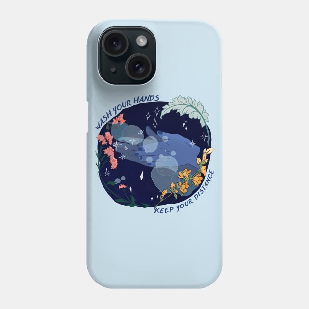 Wash Your Hands and Keep Your Distance Phone Case by FabulouslyFeminist