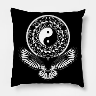 Yin Yang Eagle Pillow