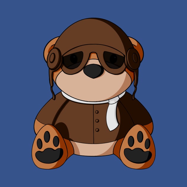 Aviator Teddy Bear by Alisha Ober Designs