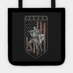 knight full armor sword Tote