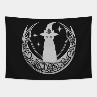 Celtic Moon Cat Witch Tapestry