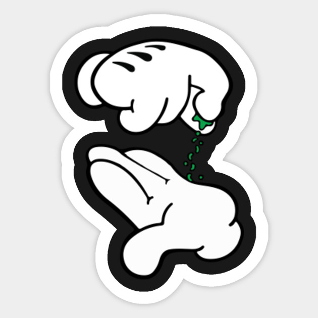 Mickey Mouse Hands Crumbling Weed - Mickey Mouse - Sticker | TeePublic