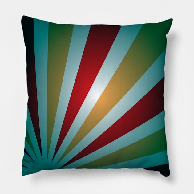 Sunburst Abstract Art Pillow by BruceALMIGHTY Baker