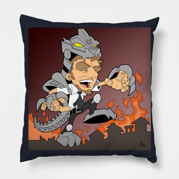 MechaTodzilla Pillow by Rayzor33