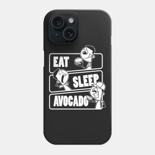 Eat Sleep Avocado Repeat - Vegan avocado food lover graphic Phone Case