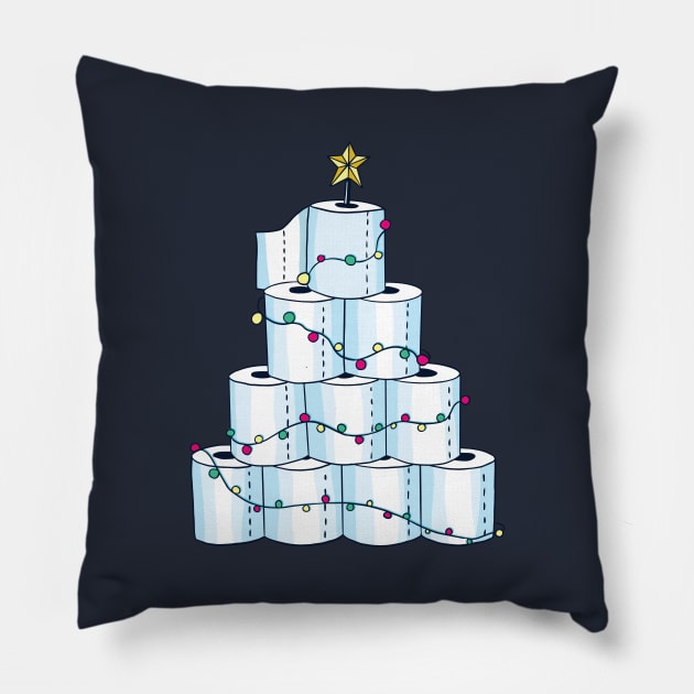 Toilet Paper Christmas Tree Pillow by Safdesignx