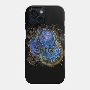 Girly collage - midnight blue, feminine design Phone Case