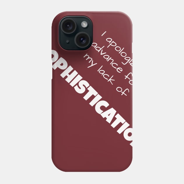 I apologize in advance for my lack of Sophistication Phone Case by Jerry De Luca