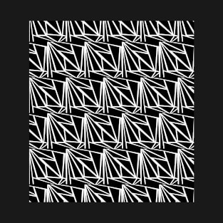 Black and white seamless geometrical pattern T-Shirt