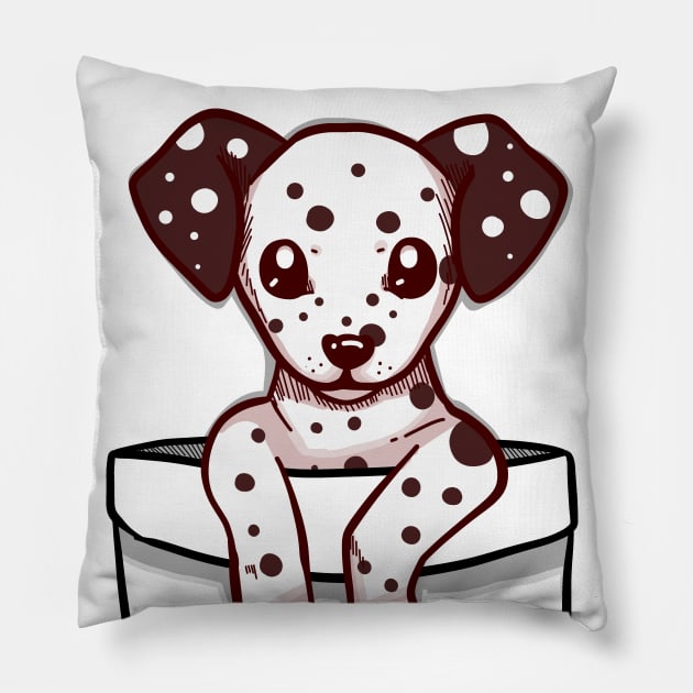 Pocket Cute Dalmation Pillow by TechraPockets