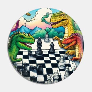 Dinosaur Chess Pin