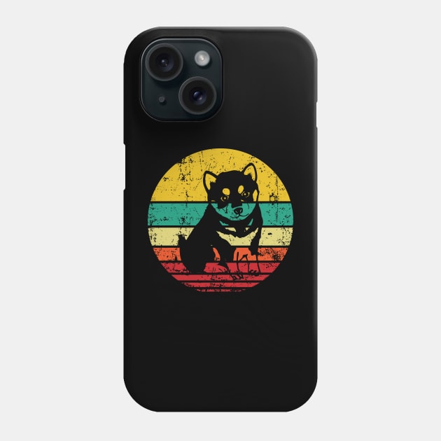 Shiba Inu Retro Sunset Phone Case by Madelyn_Frere