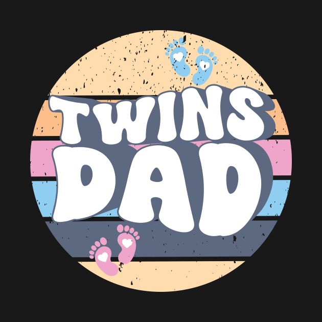 Twin Dad Father of Twins Gift For Men Father day by truong-artist-C